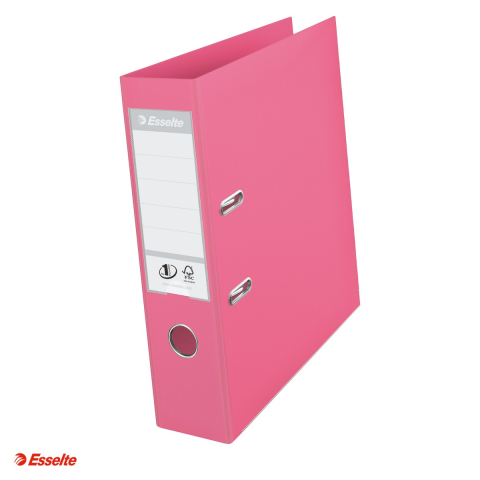 Bibliorafturi - Biblioraft Esselte No.1 Power, PP/PP, A4, 75 mm, capacitate 500 coli (80 g/mp), solea Roz