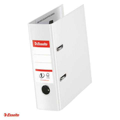 Bibliorafturi - Biblioraft Esselte No.1 Power VIVIDA, PP/PP, A5, 75 mm, capacitate 500 coli (80 g/mp), alb