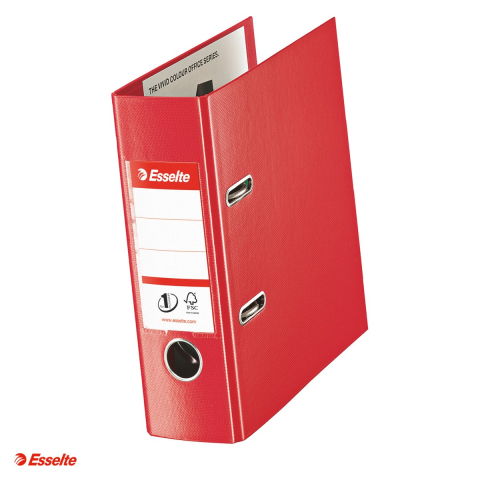 Bibliorafturi - Biblioraft Esselte No.1 Power VIVIDA, PP/PP, A5, 75 mm, capacitate 500 coli (80 g/mp), rosu