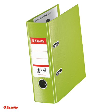 Bibliorafturi - Biblioraft Esselte No.1 Power VIVIDA, PP/PP, A5, 75 mm, capacitate 500 coli (80 g/mp), verde