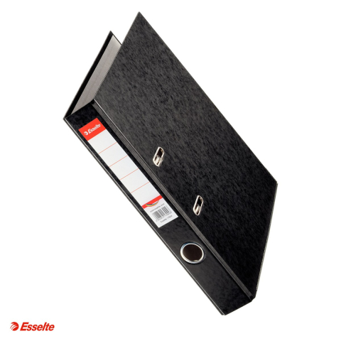 Bibliorafturi - Biblioraft Esselte Rainbow, carton prespan, A4, 50 mm, capacitate 350 coli (80 g/mp), negru