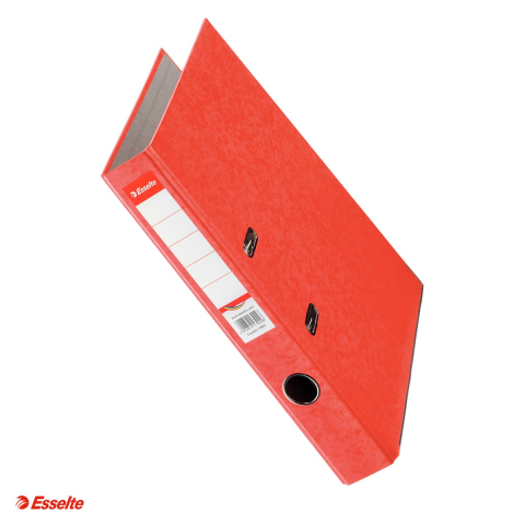 Bibliorafturi - Biblioraft Esselte Rainbow, carton prespan, A4, 50 mm, capacitate 350 coli (80 g/mp), rosu
