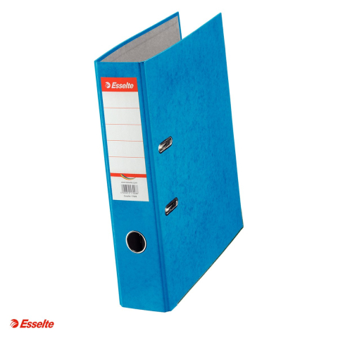 Bibliorafturi - Biblioraft Esselte Rainbow, carton prespan, A4, 75 mm, capacitate 500 coli (80 g/mp), albastru