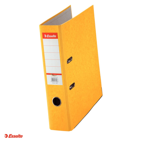Bibliorafturi - Biblioraft Esselte Rainbow, carton prespan, A4, 75 mm, capacitate 500 coli (80 g/mp), galben
