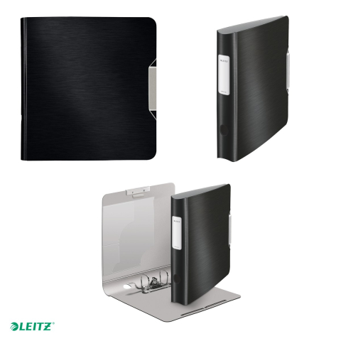 Biblioraft Leitz 180° Active Style, polyfoam, A4, 65 mm, pentru arhivare, negru Satin [3]