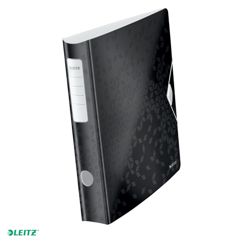 Bibliorafturi - Biblioraft Leitz 180° Active WOW, polyfoam, A4, 65 mm, capacitate 350 coli (80 g/mp), pentru arhivare, negru