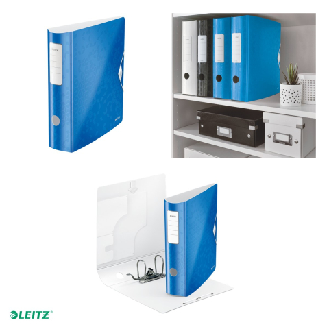 Biblioraft Leitz 180° Active WOW, polyfoam, A4, 82 mm, pentru arhivare, albastru [3]