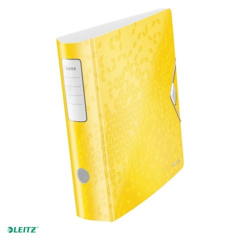 Bibliorafturi - Biblioraft Leitz 180° Active WOW, polyfoam, A4, 82 mm, pentru arhivare, galben