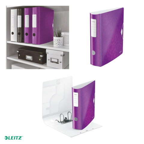 Biblioraft Leitz 180° Active WOW, polyfoam, A4, 82 mm, pentru arhivare, mov [3]