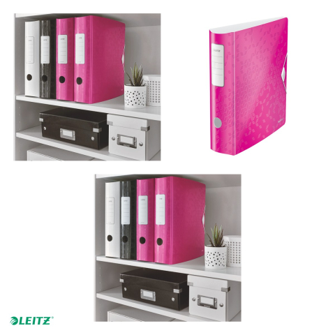 Biblioraft Leitz 180° Active WOW, polyfoam, A4, 82 mm, pentru arhivare, roz [3]