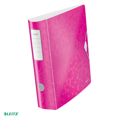 Bibliorafturi - Biblioraft Leitz 180° Active WOW, polyfoam, A4, 82 mm, pentru arhivare, roz