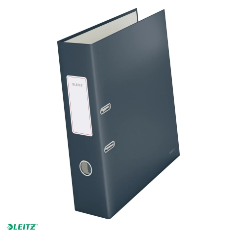 Bibliorafturi - Biblioraft Leitz 180° Cosy, carton laminat, A4, 80 mm, capacitate 600 coli (80 g/mp), pentru arhivare, gri Antracit