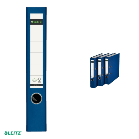 Biblioraft Leitz 180°, PP, A4, 52 mm, capacitate 350 coli (80 g/mp), pentru arhivare, albastru [3]