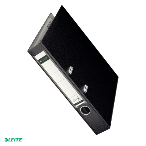 Bibliorafturi - Biblioraft Leitz 180°, PP, A4, 52 mm, capacitate 350 coli (80 g/mp), pentru arhivare, negru