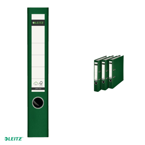 Biblioraft Leitz 180°, PP, A4, 52 mm, capacitate 350 coli (80 g/mp), pentru arhivare, verde [3]