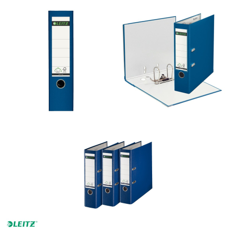 Biblioraft Leitz 180°, PP, A4, 80 mm, capacitate 600 coli (hartie de 80g), pentru arhivare, albastru [3]