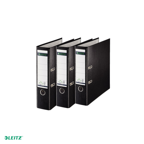 Biblioraft Leitz 180°, PP, A4, 80 mm, capacitate 600 coli (hartie de 80g), pentru arhivare, negru [4]