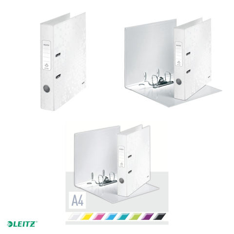 Biblioraft Leitz 180° WOW, carton laminat, A4, 52 mm, capacitate 350 coli (80 g/mp), alb [3]