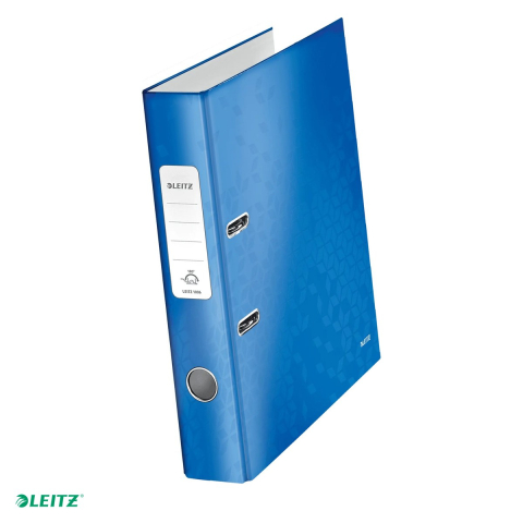 Bibliorafturi - Biblioraft Leitz 180° WOW, carton laminat, A4, 52 mm, capacitate 350 coli (80 g/mp), albastru