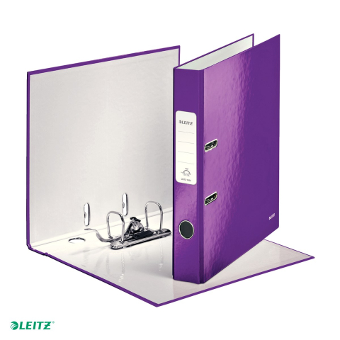 Biblioraft Leitz 180° WOW, carton laminat, A4, 52 mm, capacitate 350 coli (80 g/mp), mov [4]
