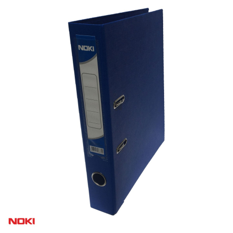 Bibliorafturi - Biblioraft NOKI A4, plastifiat interior si exterior, cotor 5 cm, albastru