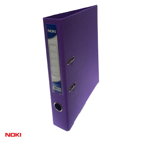 Bibliorafturi - Biblioraft NOKI A4, plastifiat interior si exterior, cotor 5 cm, mov