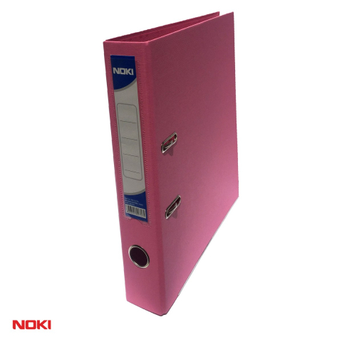 Bibliorafturi - Biblioraft NOKI A4, plastifiat interior si exterior, cotor 5 cm, roz