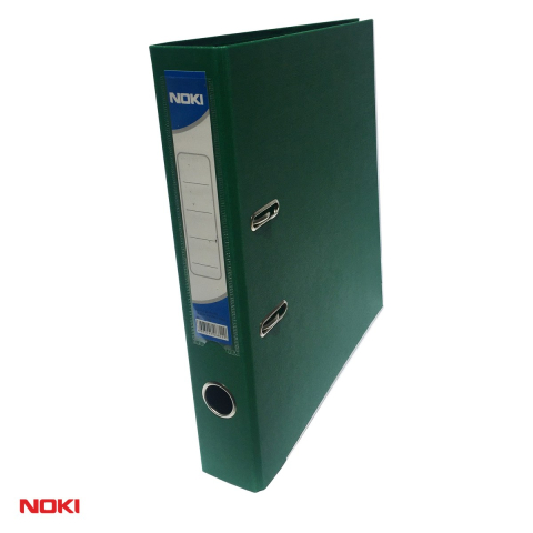 Bibliorafturi - Biblioraft NOKI A4, plastifiat interior si exterior, cotor 5 cm, verde