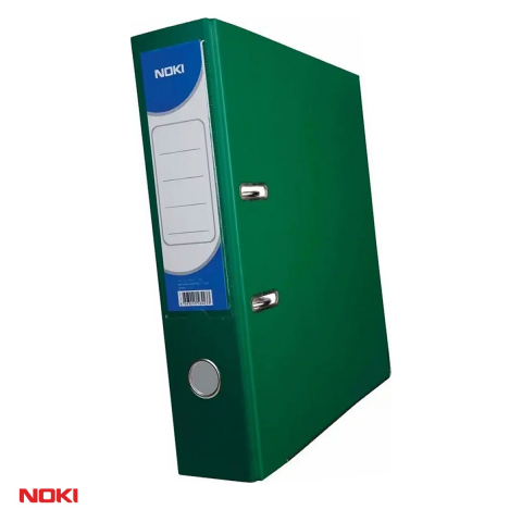 Bibliorafturi - Biblioraft NOKI A4, plastifiat interior si exterior, cotor 7,5 cm, verde