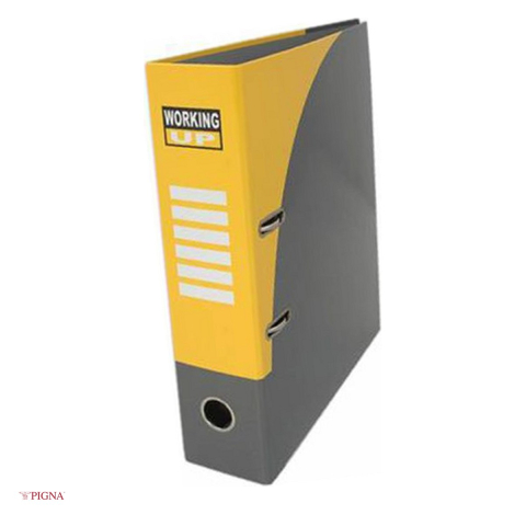 Organizare si arhivare - Biblioraft Pigna Working Up, A4, din carton, 8 cm, galben
