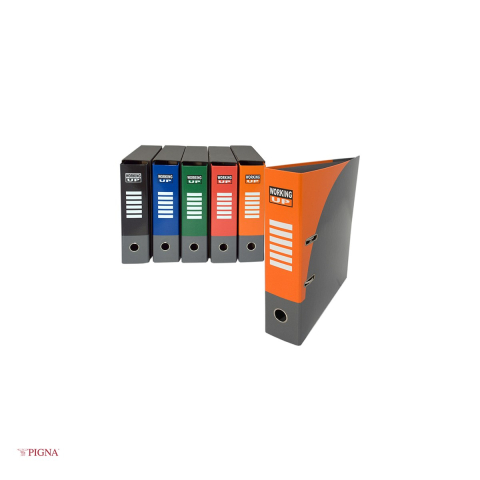 Biblioraft Pigna Working Up, A4, din carton, 8 cm, portocaliu [3]