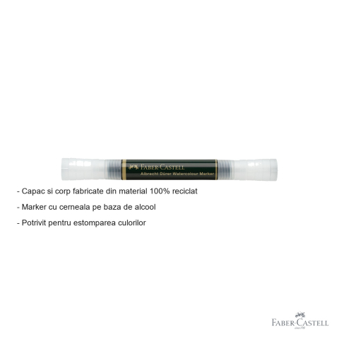 Blender marker solubil Faber-Castell Albrecht Durer, varf pensula si fineliner, pentru estompare culori [1]