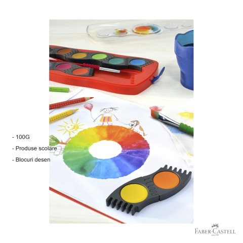 Bloc desen A3 Faber-Castell, 10 file, hartie 100g/mp, pentru acuarela si desen artistic [1]