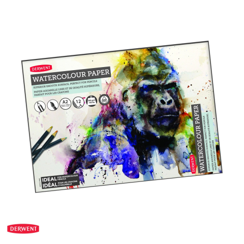 Handmade Creativ si Hobby - Bloc desen pentru acuarela Derwent Professional, A2, 12 file, 300 g/mp