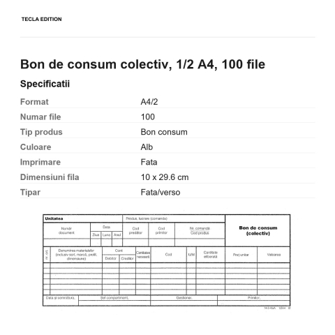 Bon de consum colectiv, 1/2 A4, 100 file [2]