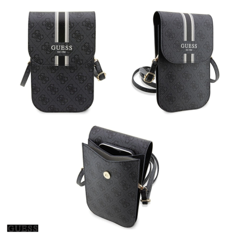 Borseta telefon cu portofel Guess 4G 19 x 12,5 x 2 cm, Negru [3]