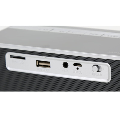 Boxa Multimedia Bluetooth cu Ceas, FM Radio 10W, USB/TF, Microfon, Sistem Audio Versatil pentru Birou, Dormitor si Calatorii [3]