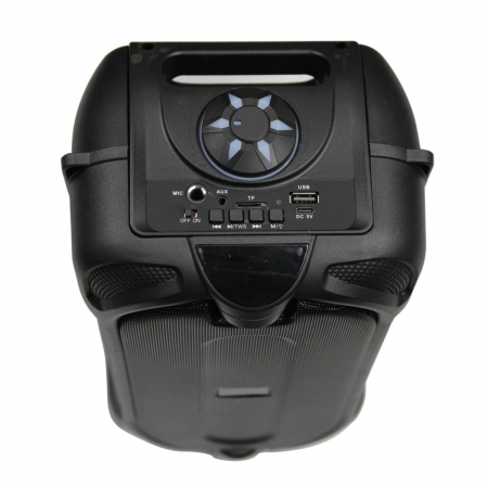 Boxa portabila 10W, Bluetooth 5.0, Aux-in jack 3.5mm, FM Radio, USB, microSD slot, intrare microfon jack 6.35mm, baterie 1800 mAh, telecomanda, TWS, ES-96120, LED RGB [2]