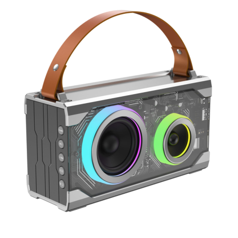 Boxe - Boxa Portabila Bluetooth JELLICO DS5, Cu Lumini Ambient si Radio FM, Baterie 5000mAh, Suporta USB, Card TF si AUX, pentru Acasa, Calatorie si Petreceri