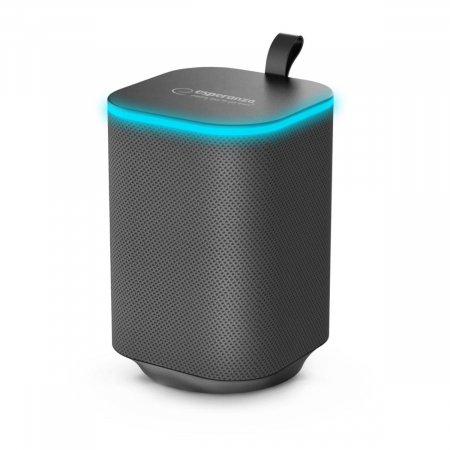 Boxa portabila Esperanza Sakara, 10W, radio FM, bluetooth v.5.0, acumulator 1200 mAh, USB, slot microSD, AUX in jack 3.5mm, iluminare LED RGB, dimensiuni 156 x 105 mm, neagra [3]