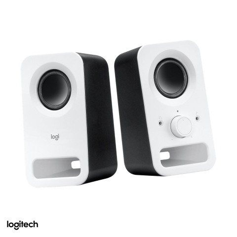 Boxe - Boxe PC 2.0 Logitech Z150, intrare jack 3,5 mm, 3 W RMS, iesire pentru casti, alimentator inclus, alb, 980-000815