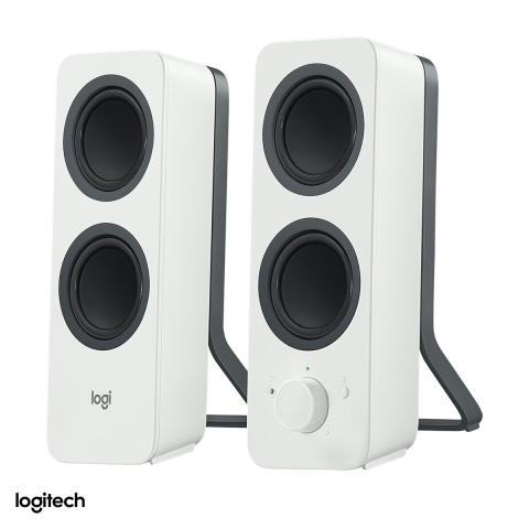 Boxe - Boxe PC 2.0 Logitech Z207 Bluetooth si intrare jack 3,5 mm, 5 W RMS, Easy-Switch pentru 2 dispozitive, iesire pentru casti, alb crem, 980-001292