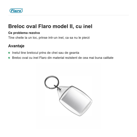 Breloc oval Flaro model II, cu inel [1]