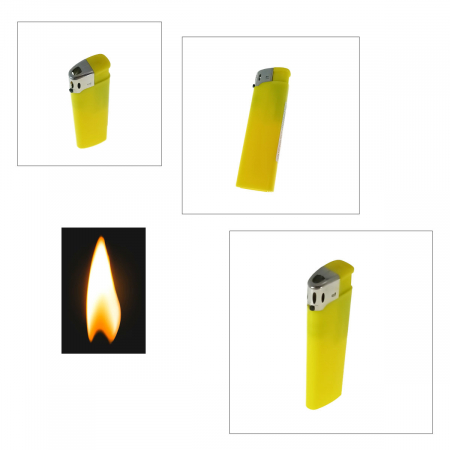 Bricheta clasica de buzunar, BRF00023 Yellow, 83 x 27 x 13 mm, flacara reglabila, galbena [4]