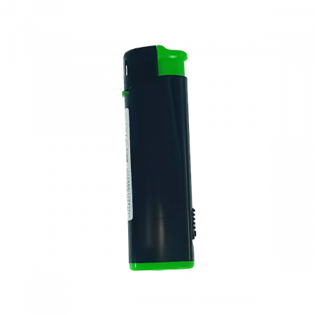 Bricheta cu LED, de buzunar, BRFL00051 Green, 81 x 25 x 10 mm, flacara reglabila, neagra cu verde [1]
