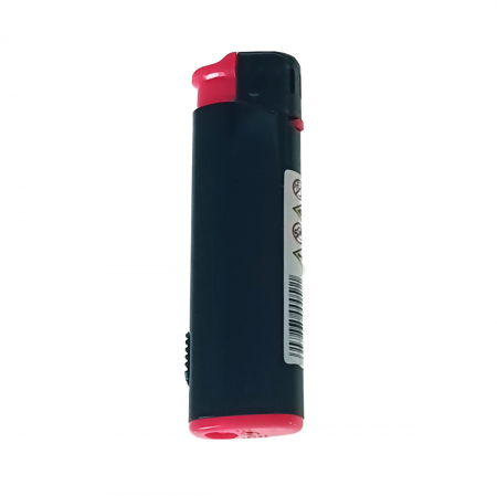 Bricheta cu LED, de buzunar, BRFL00051 Pink, 81 x 25 x 10 mm, flacara reglabila, neagra cu roz [0]