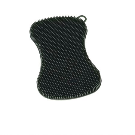 Burete din silicon pentru spalare, multifunctional, dimensiuni 130 x 81 x 9 mm, forma perna, 41749, gri [1]