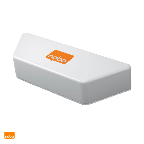 Accesorii prezentare - Burete magnetic Nobo, pentru whiteboard, cu rezerve detasabile, alb, 89x40x228 mm