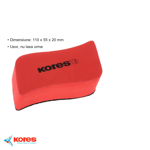 Burete magnetic pentru tabla alba Kores, forma ergonomica, accesoriu whiteboard [2]