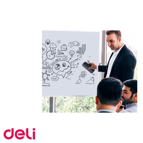 Burete magnetic pentru whiteboard Deli, prindere directa pe suprafata metalica, pentru stergere rapida [4]